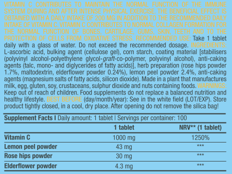 Vitamin C-1000 mg (100 таб) ВИТ-184239 фото