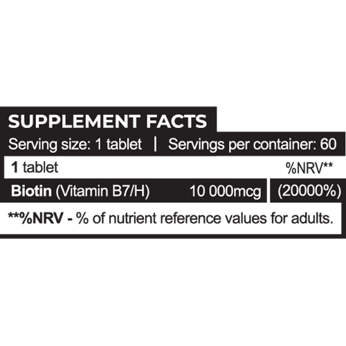 Biotin 10000 mcg (60 таб) ВИТ-183923 фото