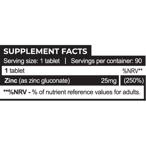 Zinc Gluconate 25 mg (90 таб) ВИТ-183924 фото