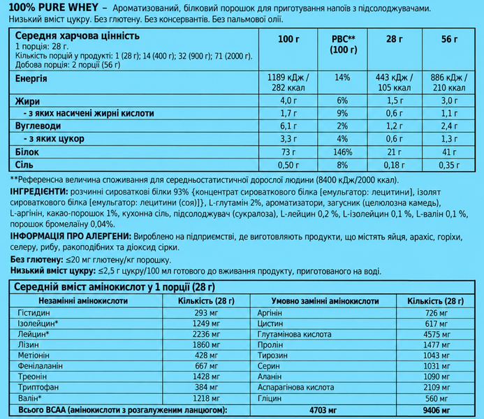 100% Pure Whey (900 г) Apple Pie ВИТ-186628 фото