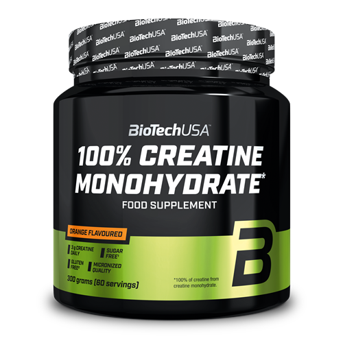 100% Creatine Monohydrate Flavoured (300g), Orange ВИТ-186217 фото