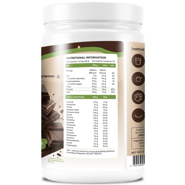 Vegan Protein 1000 g, Chocolate ВИТ-186834 фото