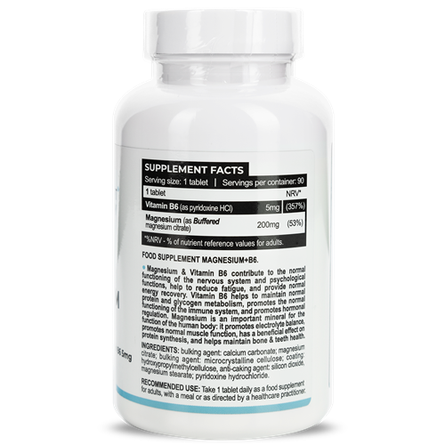 Magnesium Citrate 200 mg + Vitamin B6 5 mg (90 таб) ВИТ-183911 фото
