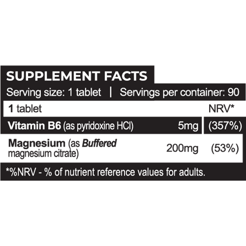 Magnesium Citrate 200 mg + Vitamin B6 5 mg (90 таб) ВИТ-183911 фото