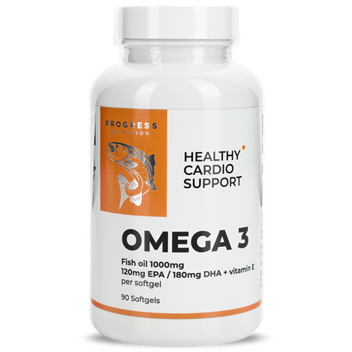Omega 3 Healthy, Fish Oil 1000mg, EPA 180mg / DHA 120mg + Vit.E (90 капс) ВИТ-183912 фото