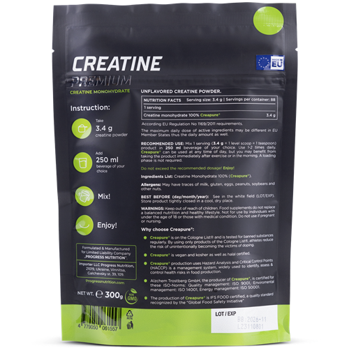 Premium Creatine Creapure (300 гр) Німеччина ВИТ-183999 фото