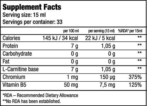 L-carnitine 35.000 + Chrome (500 мл), Груша-яблоко ЛК-150136 фото